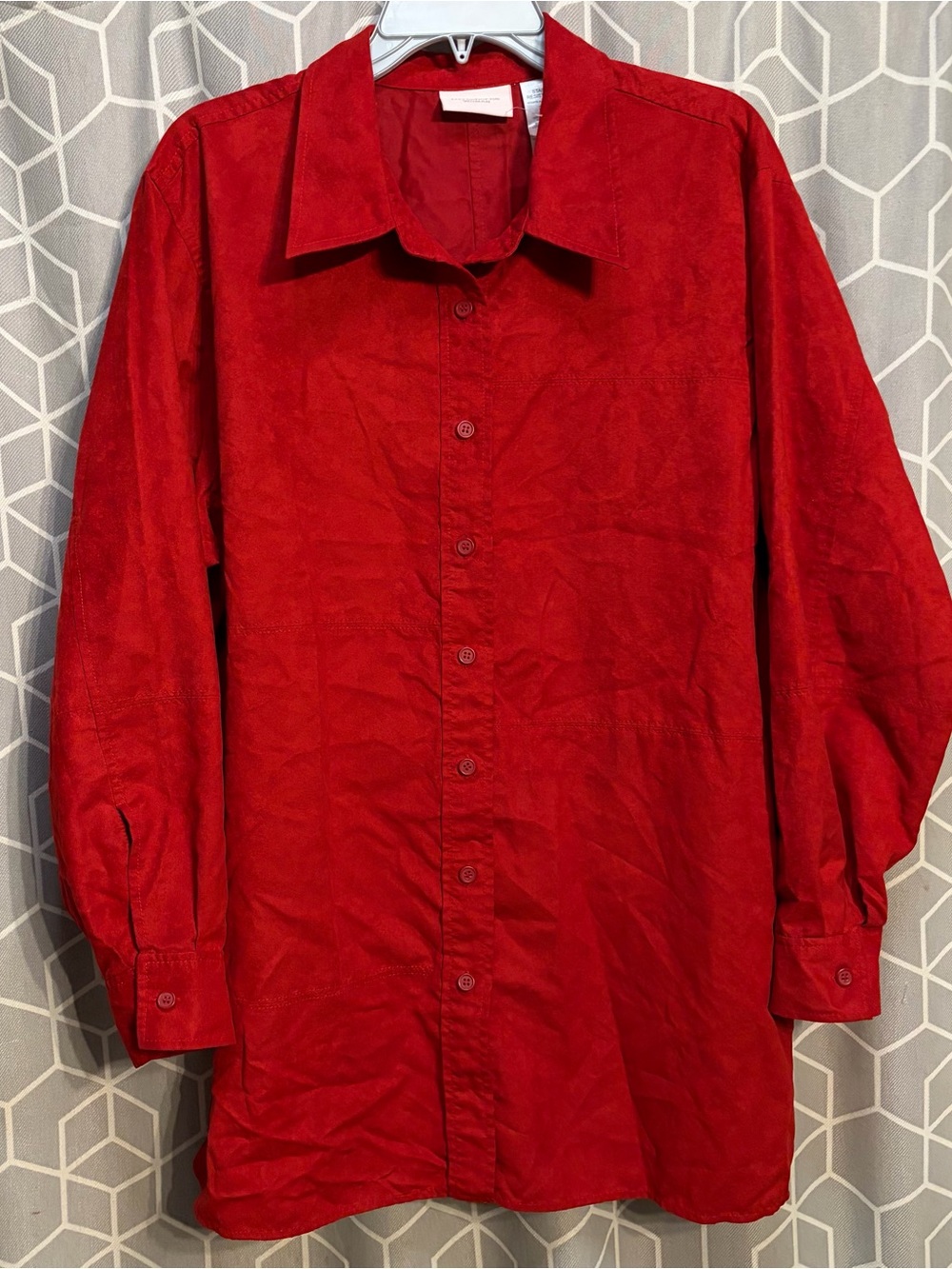 Liz Claiborne Red Button-Front Women's Shirt